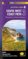 Wandelkaart South West Coast Path 3 Plymouth to Poole Harbour - National Trail Maps (Zoutpad) | Harvey Maps
