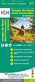 Wandelkaart Fietskaart 27 Vogezen Noord Vosges du Nord - Mont Sainte Odile - Le Donon Top 75 | IGN
