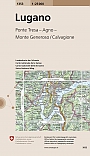 Topografische Wandelkaart Zwitserland 1353 Lugano Ponte Tresa - Agno - Monte Generoso - Landeskarte der Schweiz