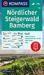 Wandelkaart 167 Nördlicher Steigerwald - Bamberg | Kompass