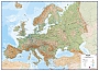 Wandkaart Europa Natuurkundig Magneetbord 135 x 98 cm | Maps International