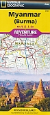 Wegenkaart - Landkaart Myanmar - Birma - Adventure Map National Geographic