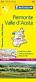 Wegenkaart - Landkaart 351 Piemonte Valle d´Aosta - Michelin Local
