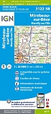 Topografische Wandelkaart van Frankrijk 3122SB - Mirebeau-sur-Bèze / Marcilly-sur-Tille (Côte-d'Or)