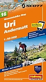 Mountainbikekaart 16 Uri Andermatt Hallwag (met GPS)