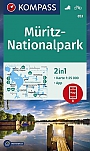 Wandelkaart 853 Müritz-Nationalpark, Westlicher Teil, Plauer See Kompass