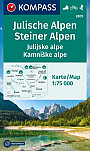 Wandelkaart 2801 Julische Alpen Steiner Alpen Slovenië | Kompass