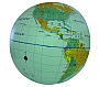 Opblaasglobe - Wereldbol staatkundig 30cm - Satellietbeeld | ITM