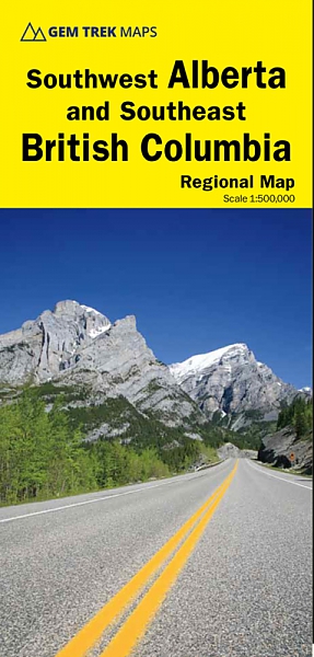 Wegenkaart - Landkaart 3 Alberta Southwest & Southeast British Columbia Driving Map | Gem Trek Publishing