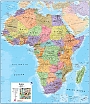 Wandkaart Afrika Politiek papier 100x120 cm | Maps International