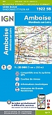 Topografische Wandelkaart van Frankrijk 1922SB - Amboise / Montlouis-sur-Loire