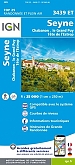 Topografische Wandelkaart van Frankrijk 3439ET - Seyne / Chabanon / Grand Puy / Tete de l'Estrop