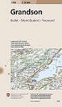 Topografische Wandelkaart Zwitserland 1183 Grandson Bullet Mont Aubert Yvonand - Landeskarte der Schweiz