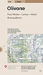 Topografische Wandelkaart Zwitserland 1253 Olivone Pizzo Molare Campo Adula - Landeskarte der Schweiz