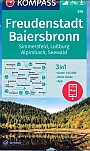 Wandelkaart 878 Freudenstadt, Baiersbronn Simmersfeld, Lossburg, Alpirsbach Kompass