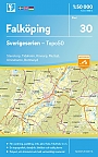 Topografische Wandelkaart Zweden 30 Falköping Sverigeserien Topo 50