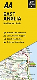 Wegenkaart - Landkaart 4 East Anglia - AA Road Map Britain
