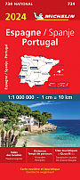 Wegenkaart - Landkaart 734 Spanje & Portugal 2024 - Michelin National