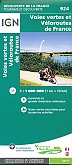 Overzichtskaart Fietskaart Frankrijk 924 - Voies Vertes velo - Groene routes Carte Touristique: Decouverte de la France