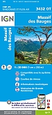 Topografische Wandelkaart van Frankrijk 3432OT - Massif des Bauges