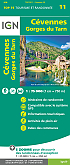 Wandelkaart Fietskaart 11 Cevennes Gorges du Tarn Top 75 | IGN