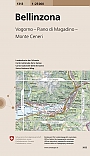 Topografische Wandelkaart Zwitserland 1313 Bellinzona Vogorno - Piano di Magadino - Monte Ceneri - Landeskarte der Schweiz