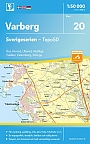 Topografische Wandelkaart Zweden 20 Varberg Sverigeserien Topo 50