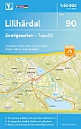 Topografische Wandelkaart Zweden 90 Lillhardal Sverigeserien Topo 50