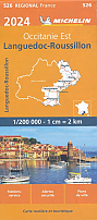 Wegenkaart - Landkaart 526 Languedoc Roussillon 2024 - Michelin Region France