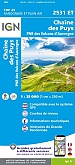 Topografische Wandelkaart van Frankrijk 2531ET - Chaine des Puys PNR des Volcans d'Auvergne