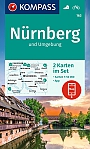Wandelkaart 163 Nürnberg und Umgebung, 2 kaarten Kompass