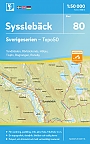 Topografische Wandelkaart Zweden 80 Sysslebäck Sverigeserien Topo 50