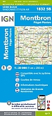 Topografische Wandelkaart van Frankrijk 1832SB - Montbron Piégut-Pluviers