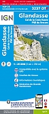 Wandelkaart 3237OTR Glandasse / Col de la Croix-Haute / PNR du Vercors Geplastificeerd | IGN