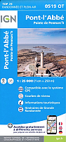 Topografische Wandelkaart van Frankrijk 0519OT - Pont-l'Abbe / Pointe de Penmarc'h