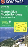 Wandelkaart 687 Monte Stivo, Monte Bondone, Rovereto, Mori, Arco Kompass
