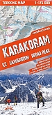 Wandelkaart Pakistan Karakoram K2 - Gasherbrum - Broad Peak | TerraQuest