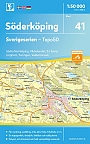 Topografische Wandelkaart Zweden 41 Söderköping Sverigeserien Topo 50