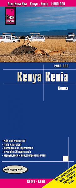 Wegenkaart - Landkaart Kenya  Kenia - World Mapping Project (Reise Know-How)