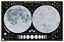 Wandkaart Maan - Moon (Engelstalig) 105 x 70 cm papier  | National Geographic Wall Map