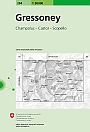 Topografische Wandelkaart Zwitserland 294 Gressoney Champoluc Castor Scopello- Landeskarte der Schweiz