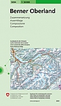 Topografische Wandelkaart Zwitserland 5004 Berner Oberland  (Samengestelde kaart) - Landeskarte der Schweiz