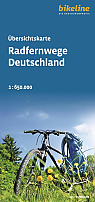 Fietskaart Overzichtskaart Radfernwege Deutschland Duitsland Bikeline | Esterbauer