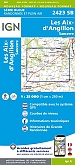 Topografische Wandelkaart van Frankrijk 2423SB - Les Aix-d'Angillon / Sancerre