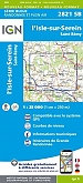 Topografische Wandelkaart van Frankrijk 2821SB - L'Isle-sur-Serein /St-Rémy
