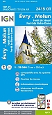 Topografische Wandelkaart van Frankrijk 2415OT - Evry / Melun / Forets Notre-Dame, Senart, Rougeau