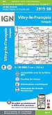 Topografische Wandelkaart van Frankrijk 2915SB - Vitry-le-Francois Sompuis