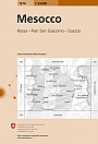 Topografische Wandelkaart Zwitserland 1274 Mesocco Rossa - Pian S. Giacomo - Soazza - Landeskarte der Schweiz