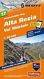 Mountainbikekaart 17 Alta Rezia Val Müstair Hallwag (met GPS)