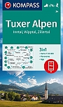 Wandelkaart 34 Tuxer Alpen, Inntal, Wipptal, Zillertal Kompass